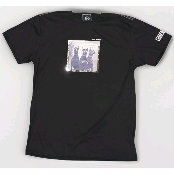 Chrome Other - CR-24 Chrome Edge Bordo Cromato Men's Black Doberman‎ Graphic Short Sleeve Large